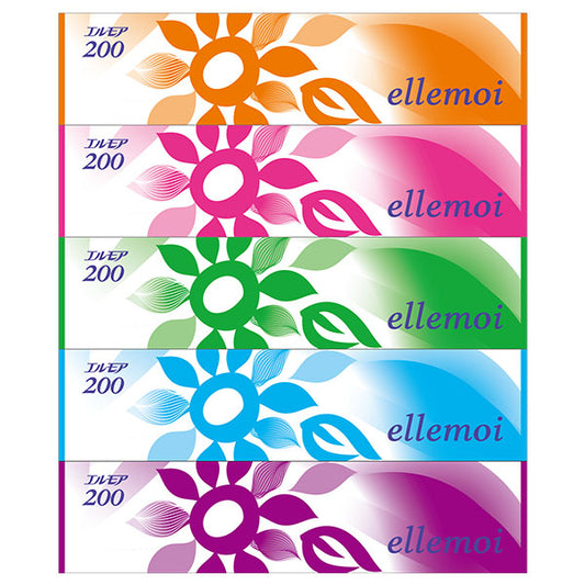 【ケース販売】エルモアティシュー２００Ｗ５Ｐ