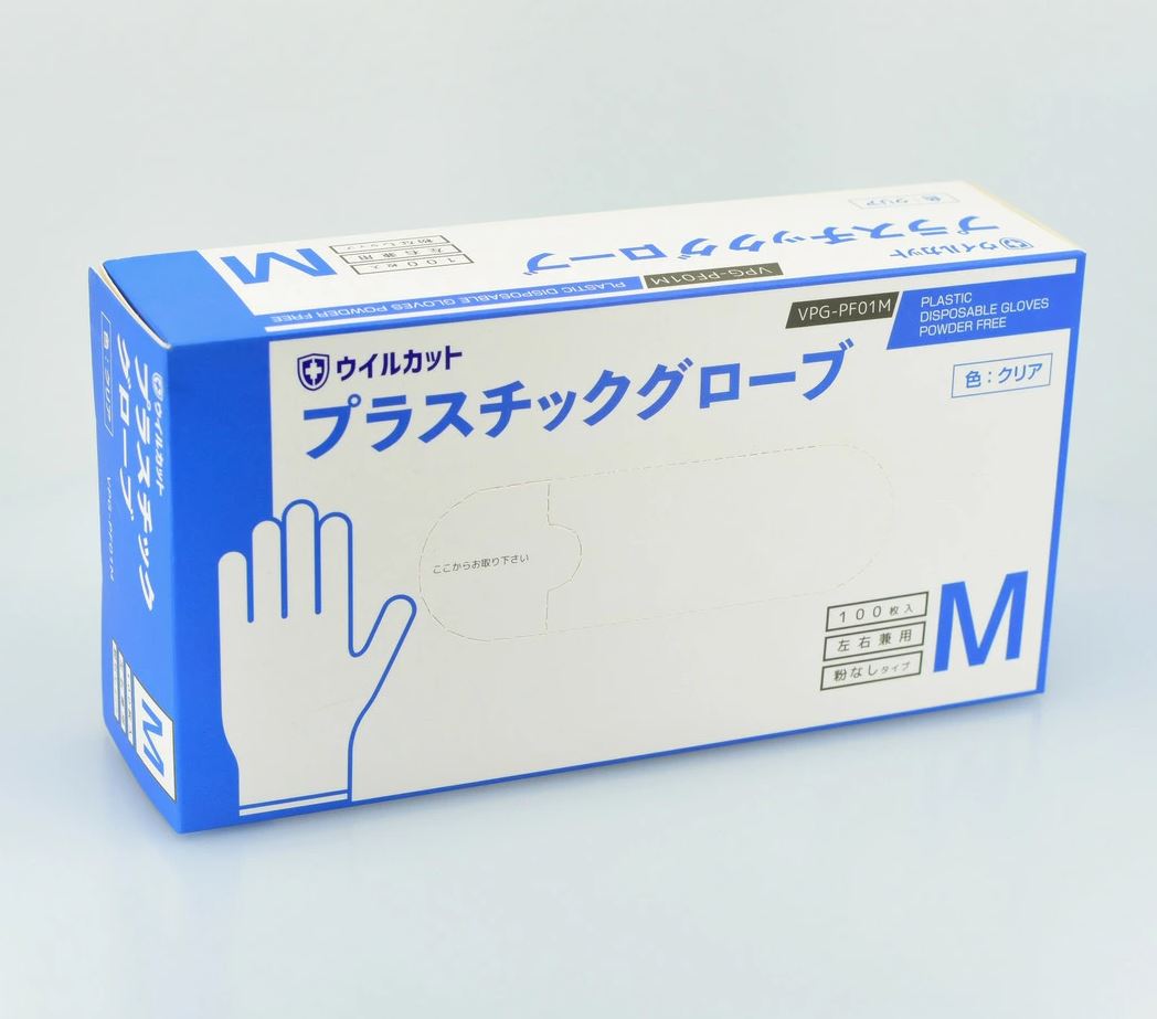 【バラ売り】プラスチックグローブ pvc手袋　 100枚  SS/S/M/L